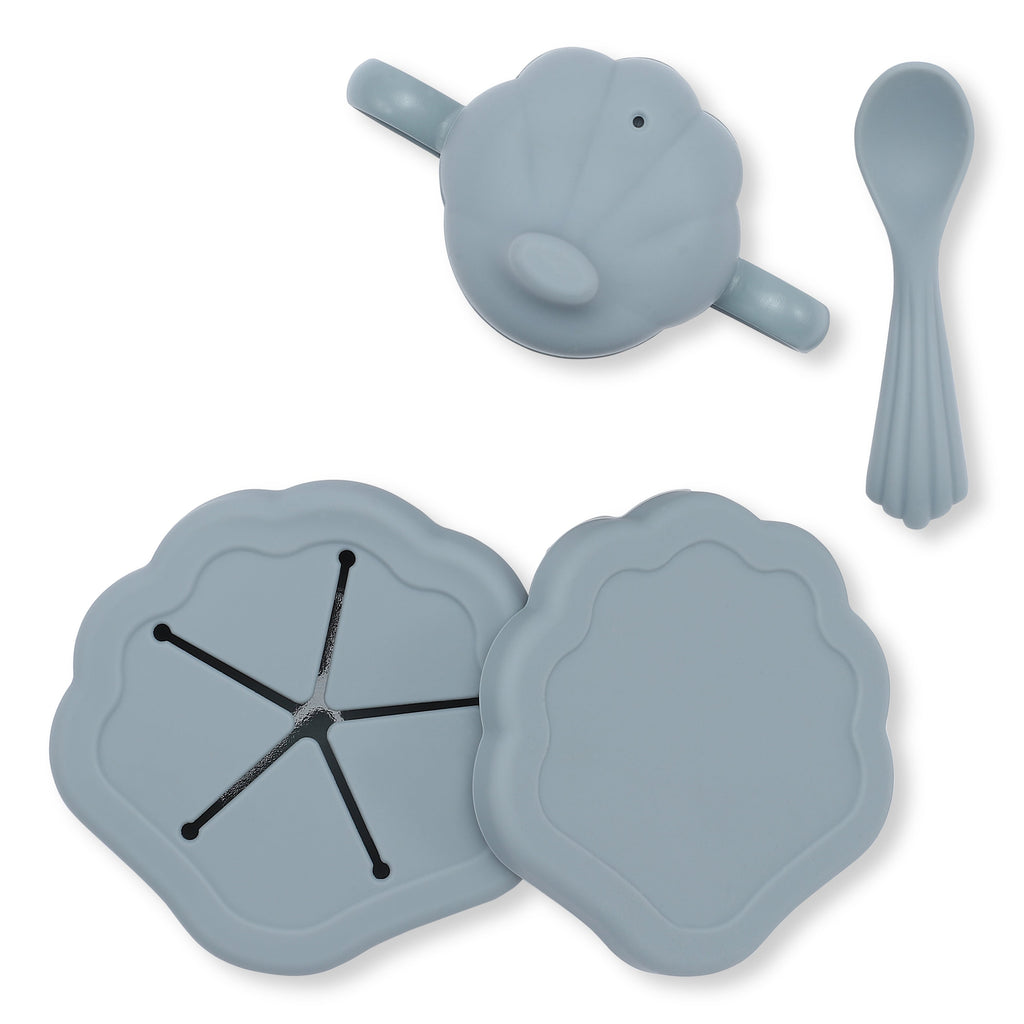 Konges Sløjd  - Silicone Serviesset Schelp, Kinderserviesset, Konges Slojd, Keekabuu