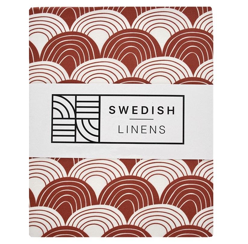Swedish Linens - Jr. Bed Ledikant Hoeslaken Rainbows (70x140cm), Hoeslakens, Swedish Linens, Keekabuu