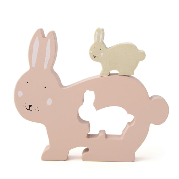 Trixie - Houten babypuzzel - Mrs. Rabbit, Puzzels, Trixie, Keekabuu