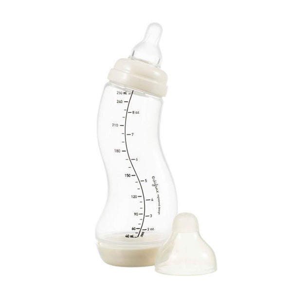 Difrax - S-fles Anti-Koliek BPA Vrij - Creme wit  250 ml - Voeding